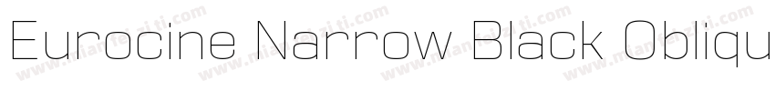 Eurocine Narrow Black Oblique字体转换